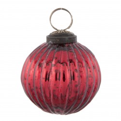 Игрушка ёлочная Шар Red Stripes V