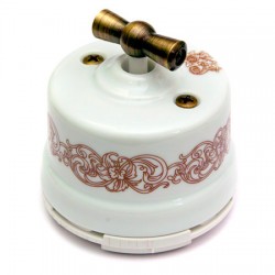 Выключатель поворотный для наружного монтажа Узор